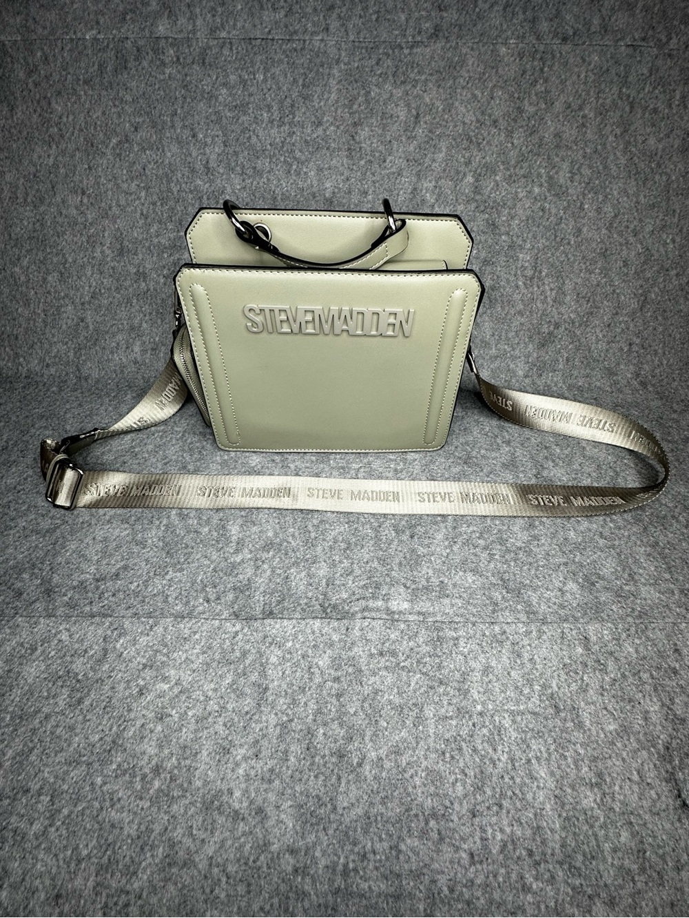Steve Madden Olive Green Logo Crossbody Bag